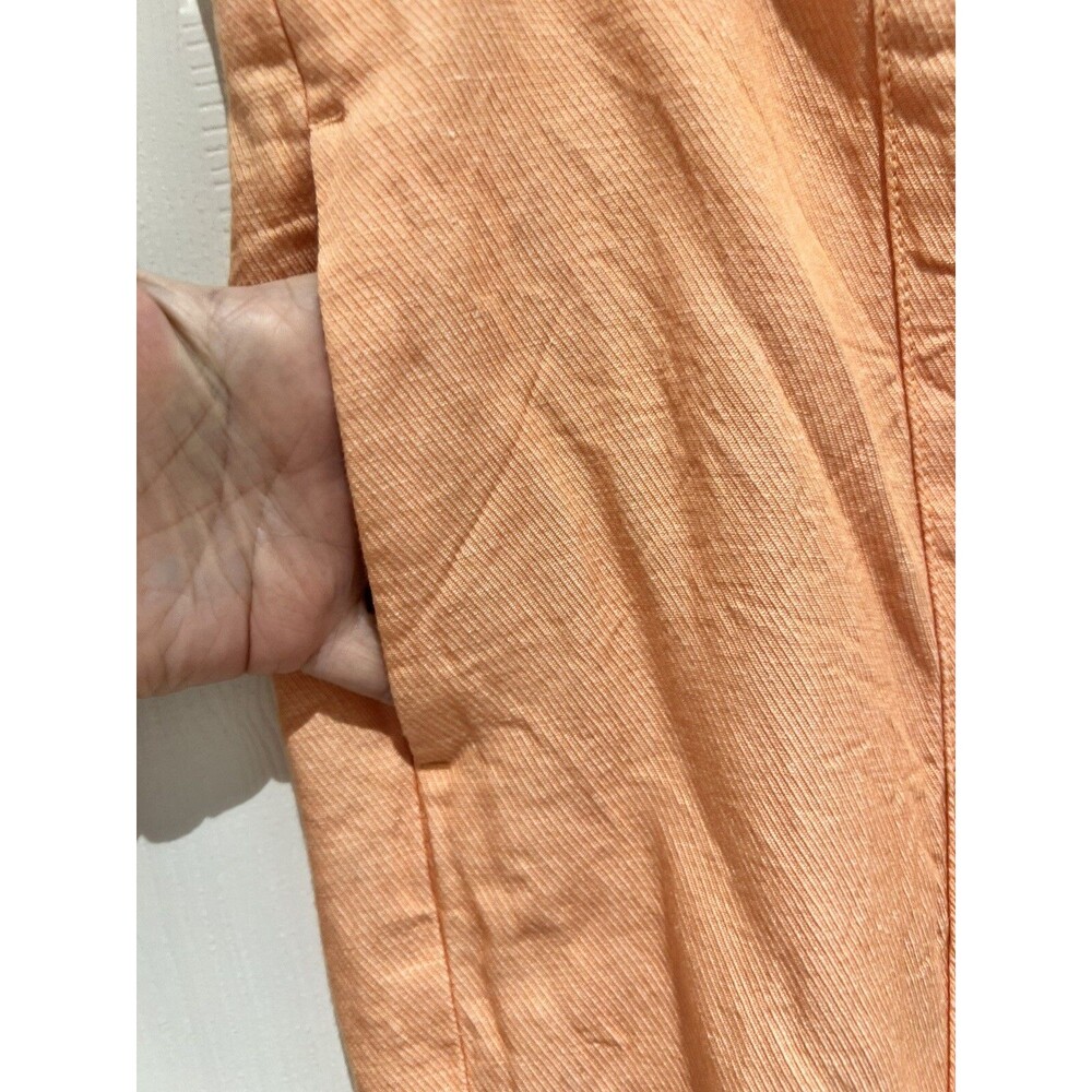 Ann Taylor Peach Linen Blend Pants Size 14 - Picture 2 of 8